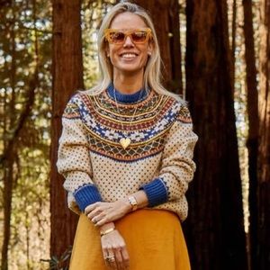 Hunter Bell Fair Isle Josie Sweater Size Medium